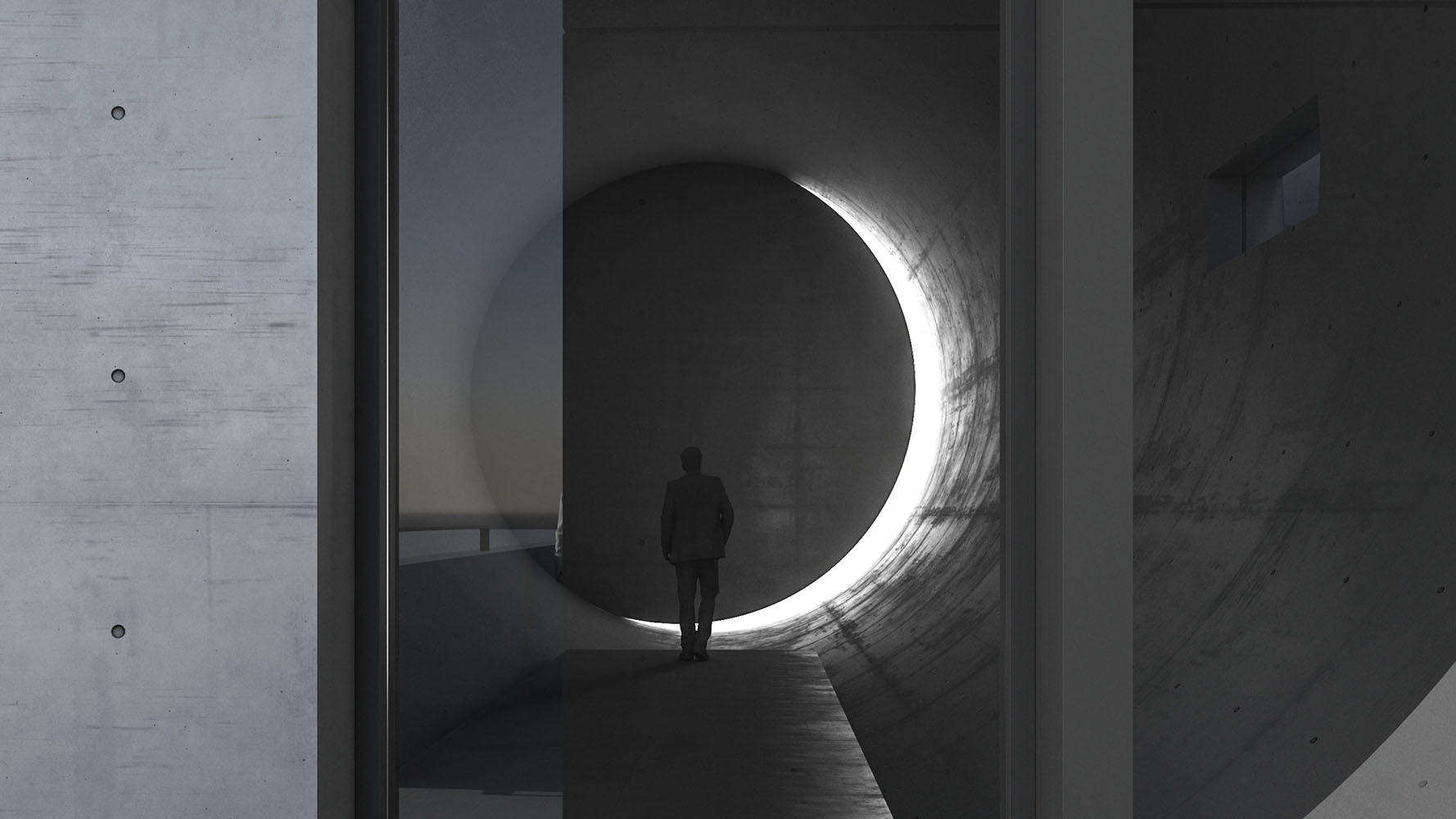 Eclipse-Tunnel of Hope, meditation center, main entrance