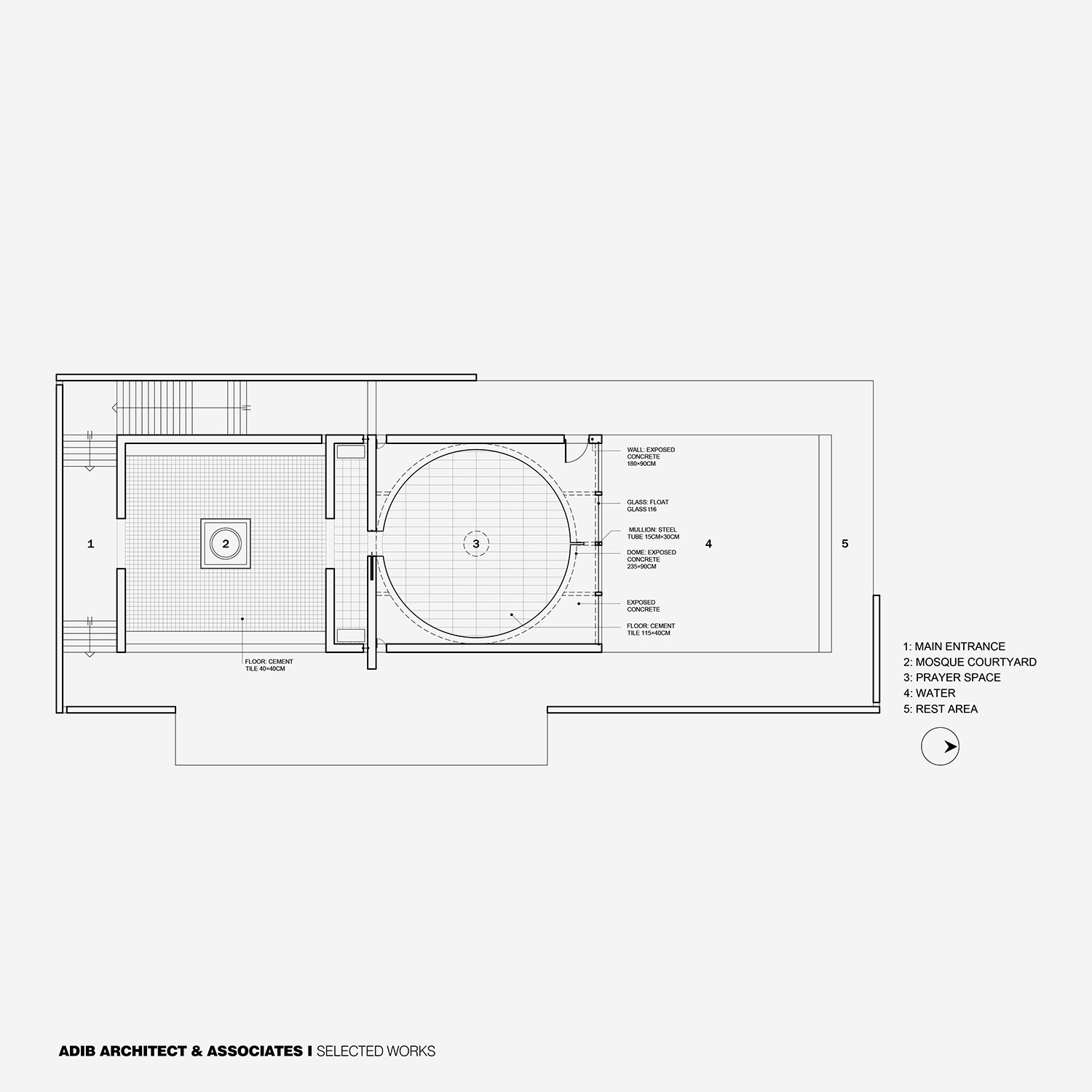 Ground Floor plan of Mosque of Suspended Dome