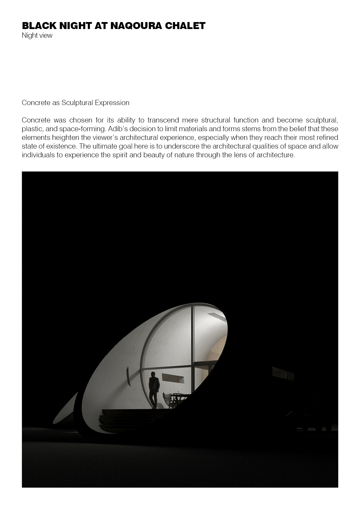 Adib Architects design book page showcasing architectural concepts