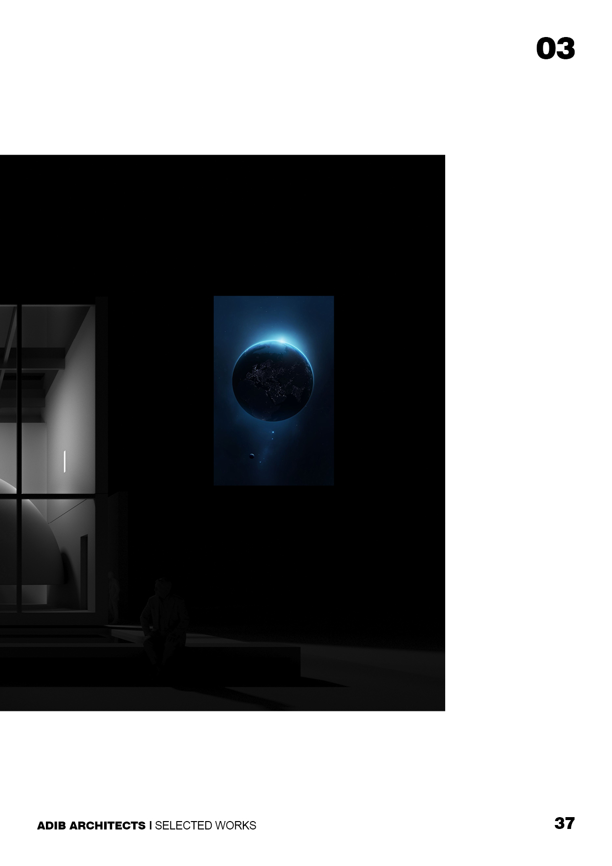 Adib Architects design book page showcasing architectural concepts