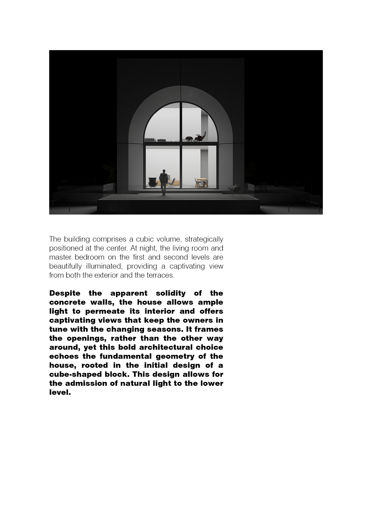 Adib Architects design book page showcasing architectural concepts