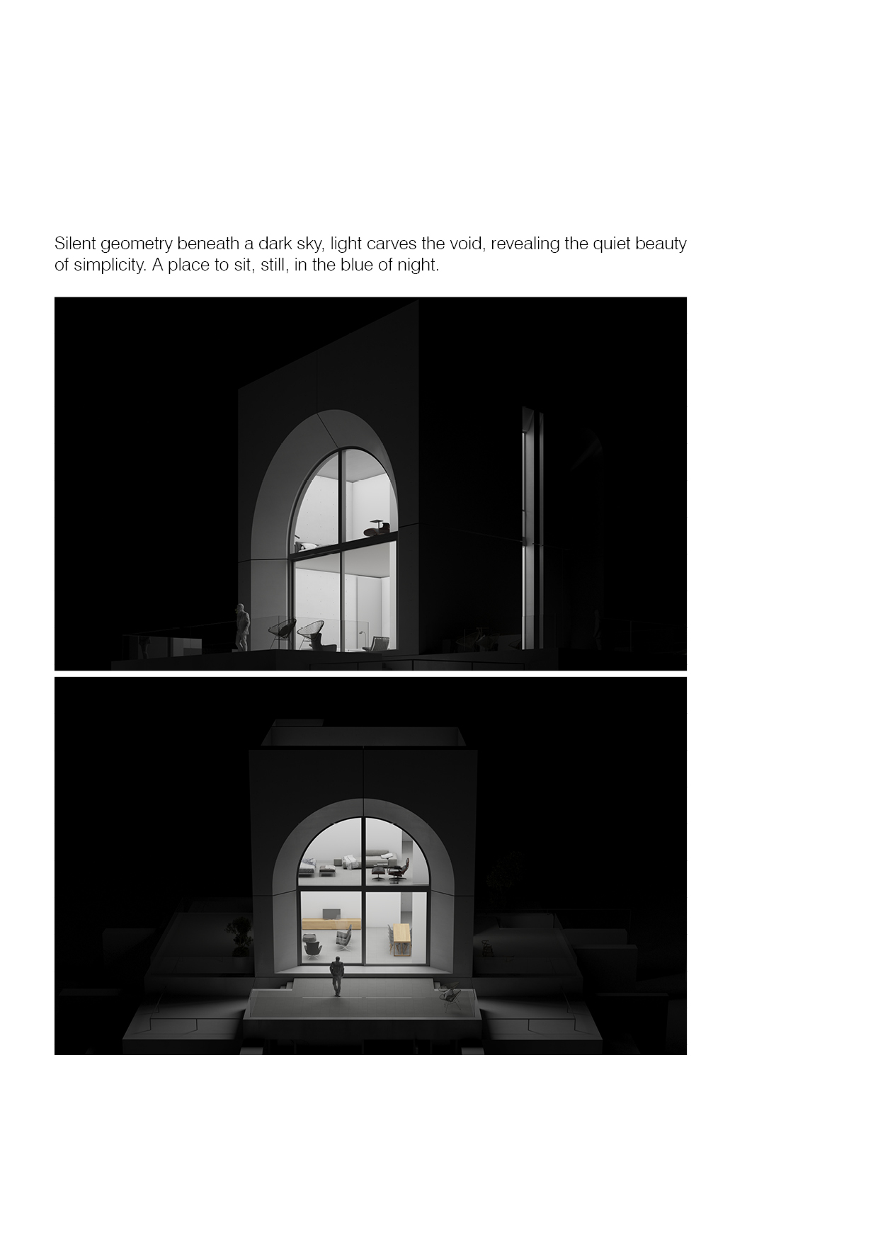 Adib Architects design book page showcasing architectural concepts