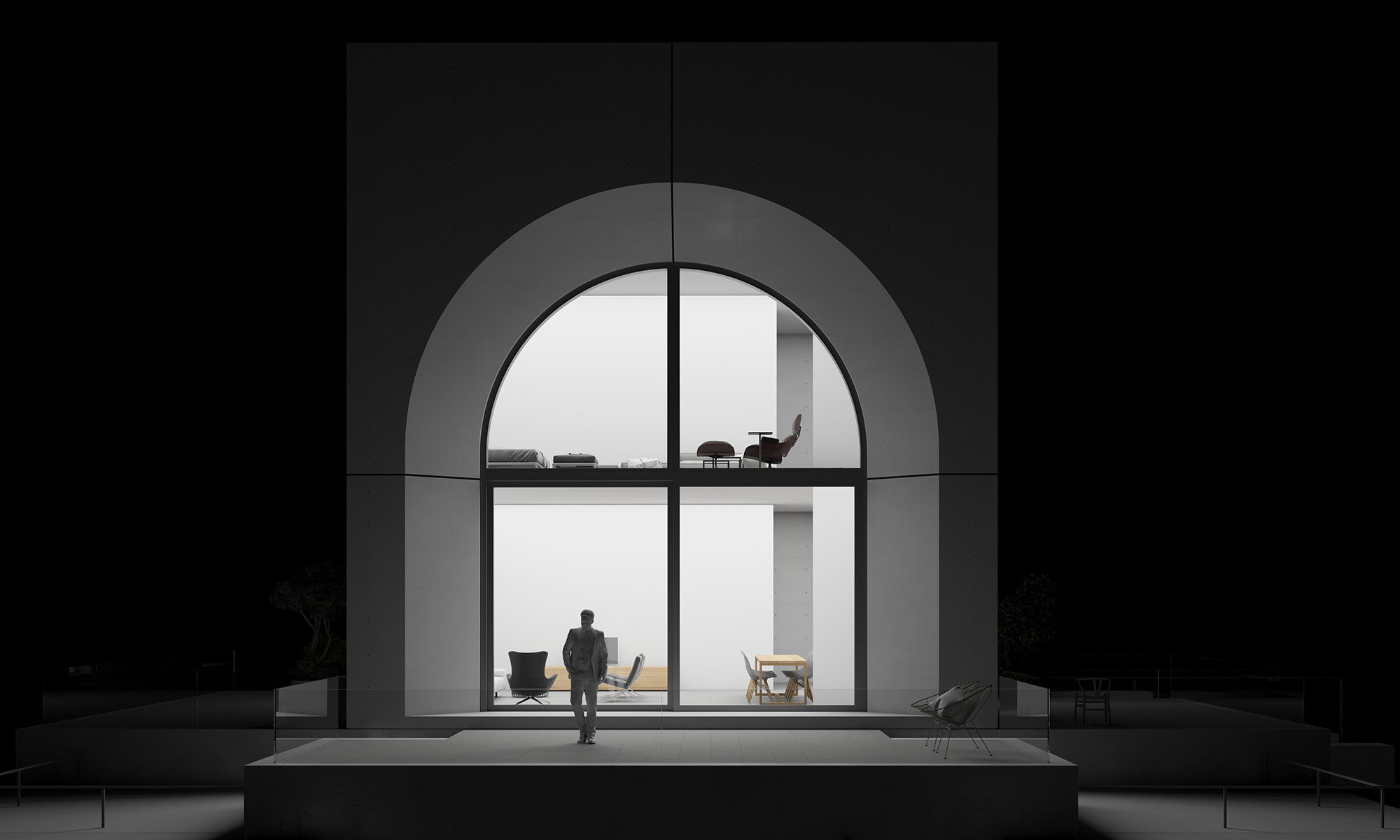 Cube Villa Dark Night 1